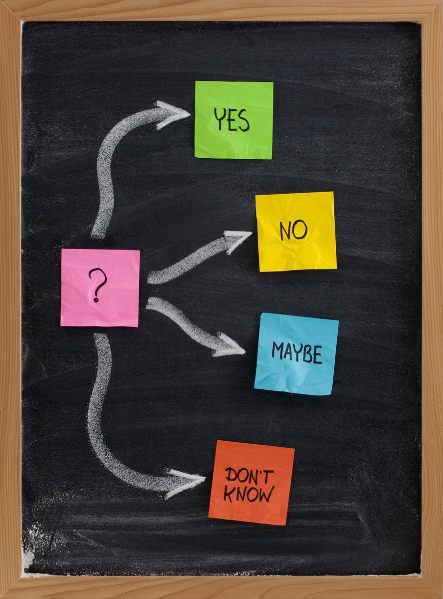 decision making or undecided concept